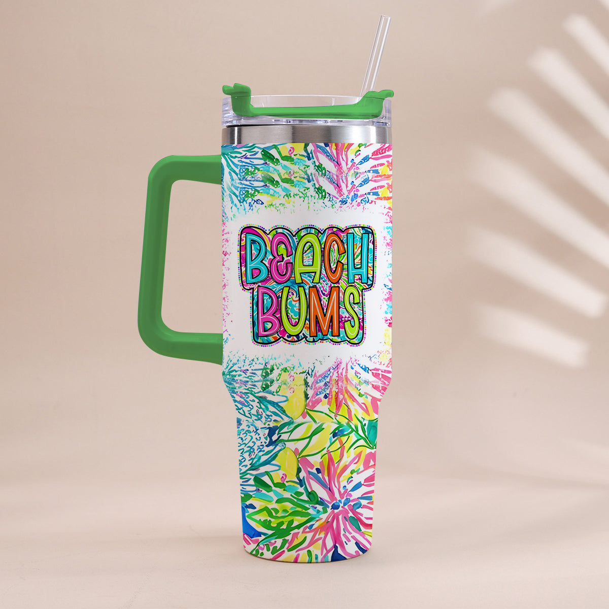 Beach Bum Besties - Personalized Sea Lover Tumbler With Handle