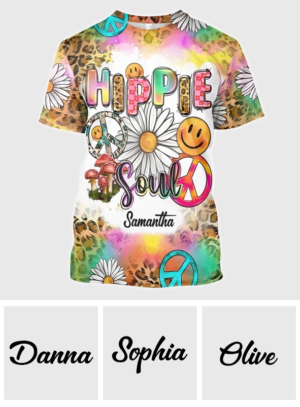 Hippie Soul Western Style - Personalized Hippie All Over Shirt