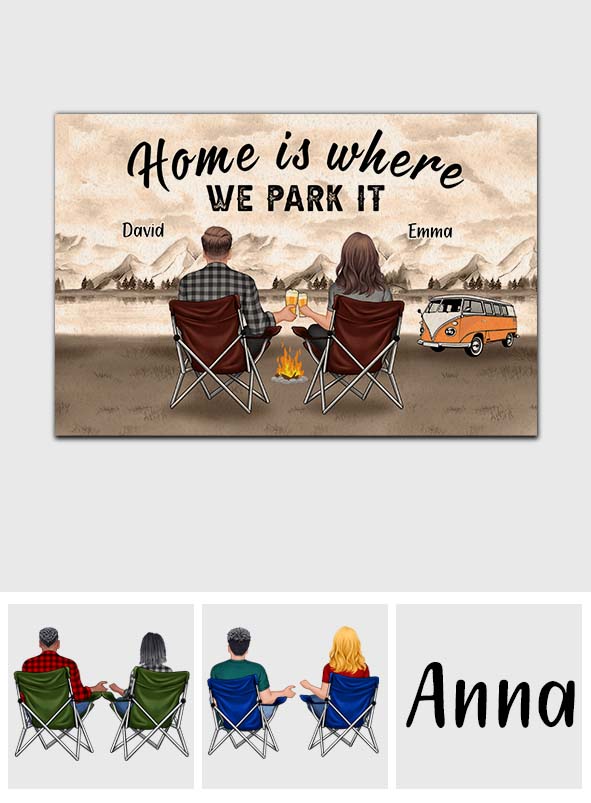 Home Is Where We Park It - Personalized Camping Doormat