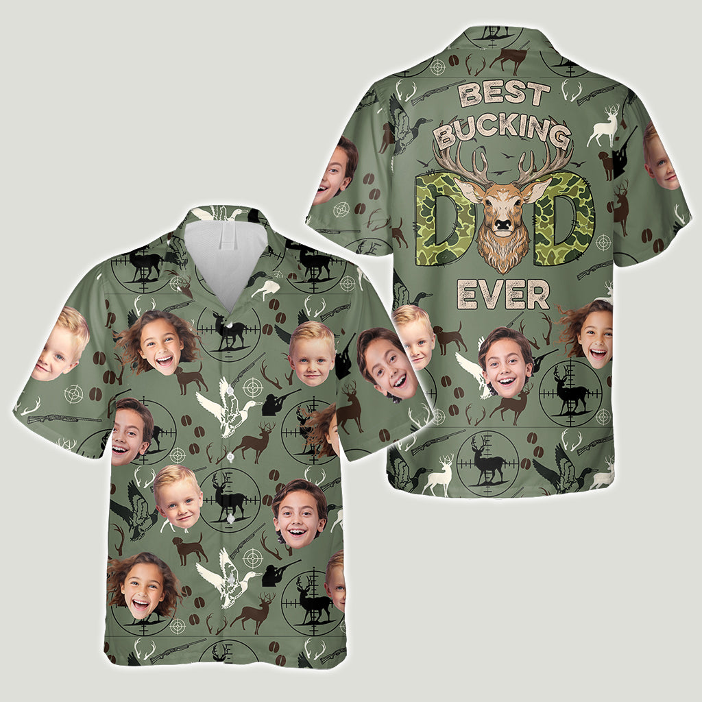 Best Bucking Dad Ever - Personalized Hunting Hawaiian Shirt