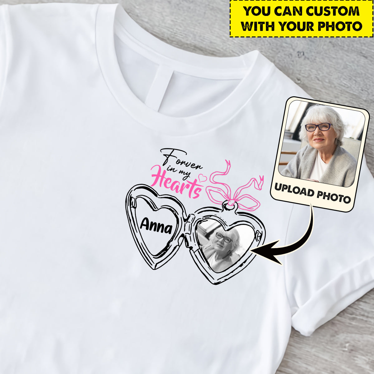 Forever In My Heart - Personalized Memorial T-shirt And Hoodie