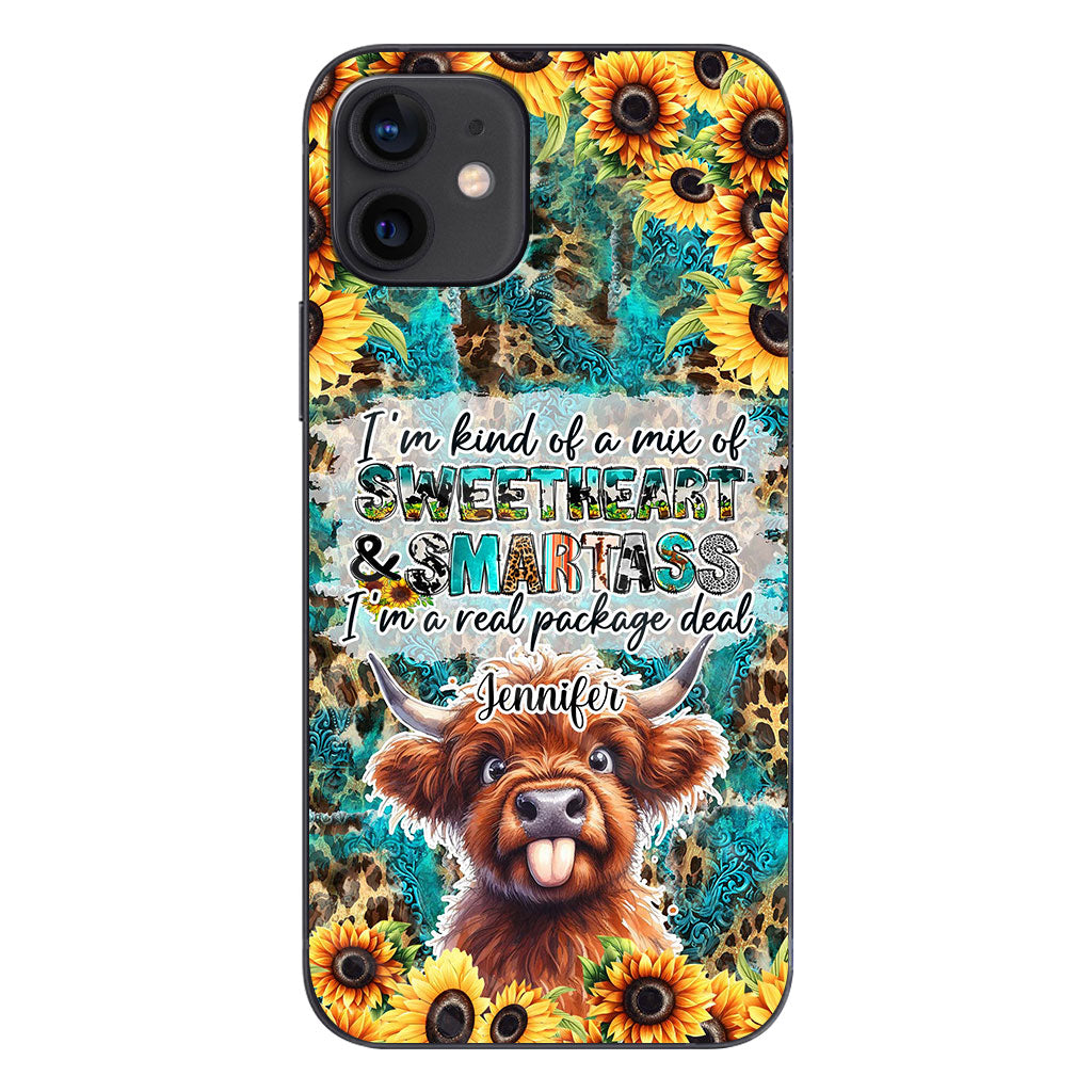 Sassy Highland Cow - Personalized Phone Case