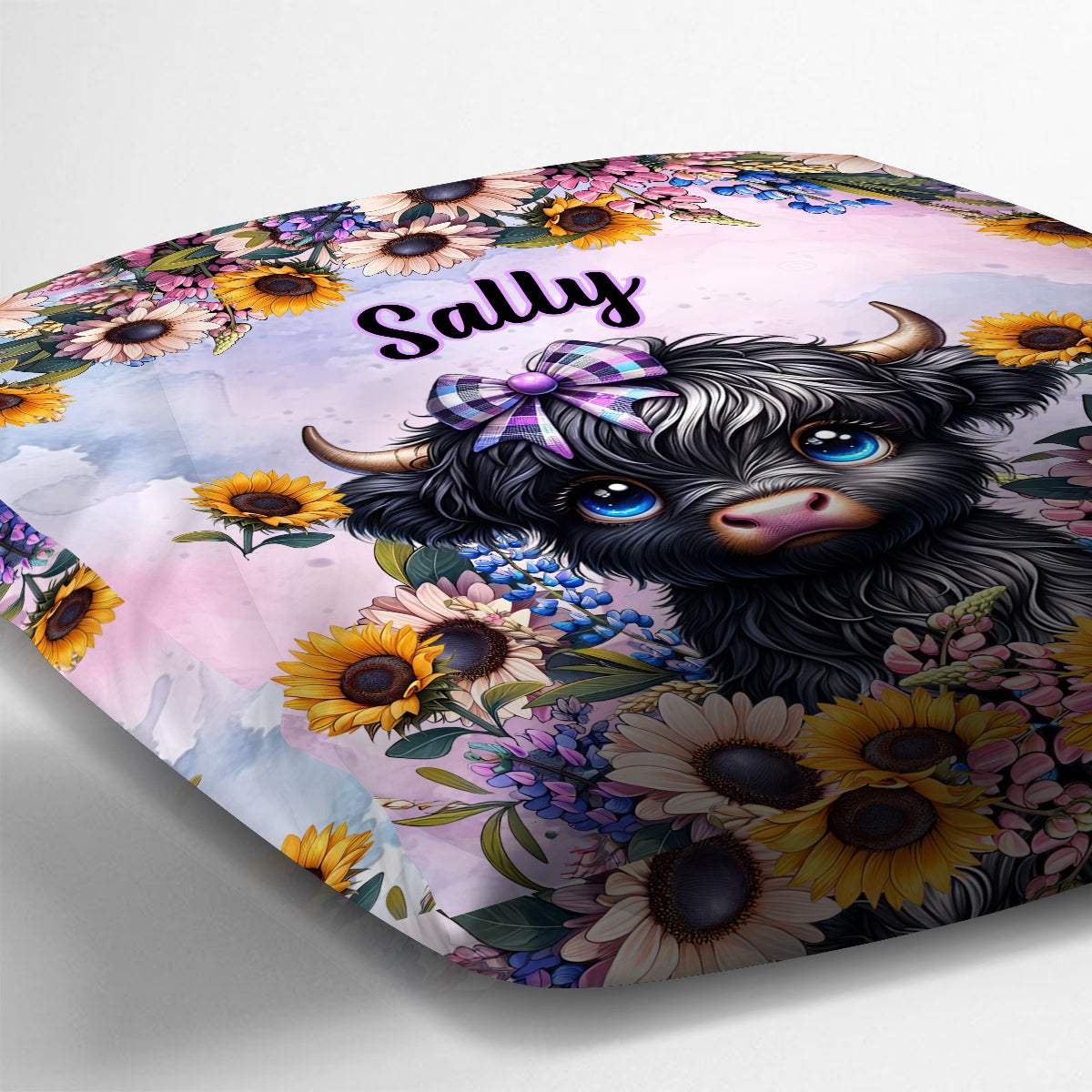 Cute Little Cow - Personalized Throw Pillow