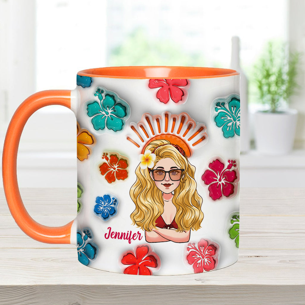 Summer Vibes - Personalized Sea Lover Accent Mug