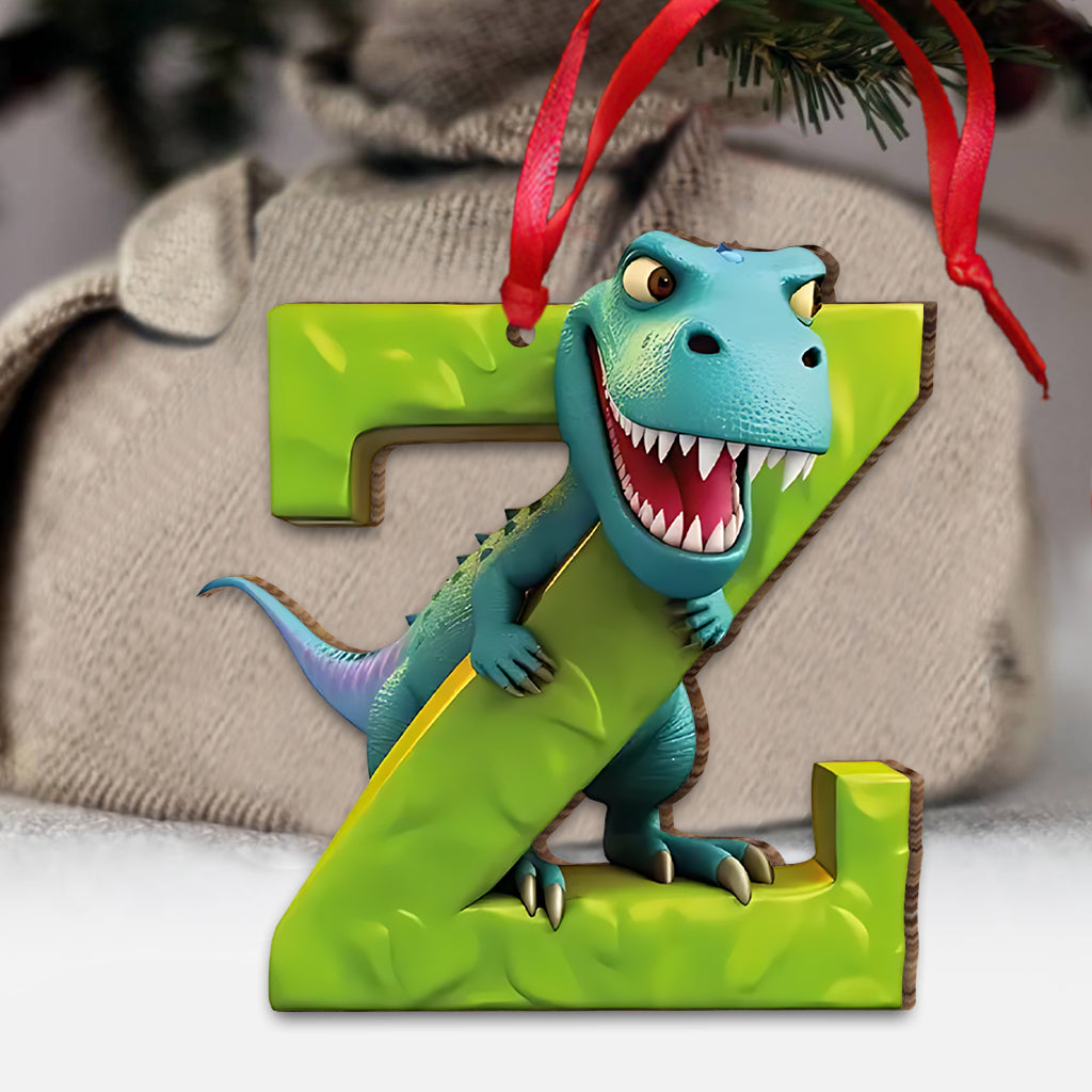 Dinosaur Letter Ornament - Personalized Kid Ornament