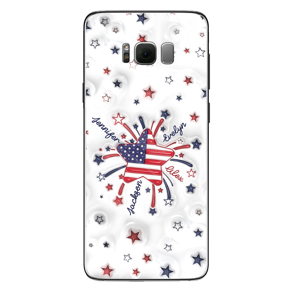 Grandma's Little Star 4th Of July - Personalized Grandma Phone Case
