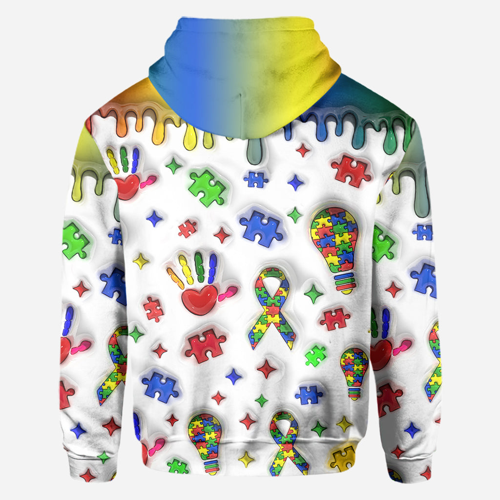 Autism Awareness - Personalized Autism Awareness All Over Shirt