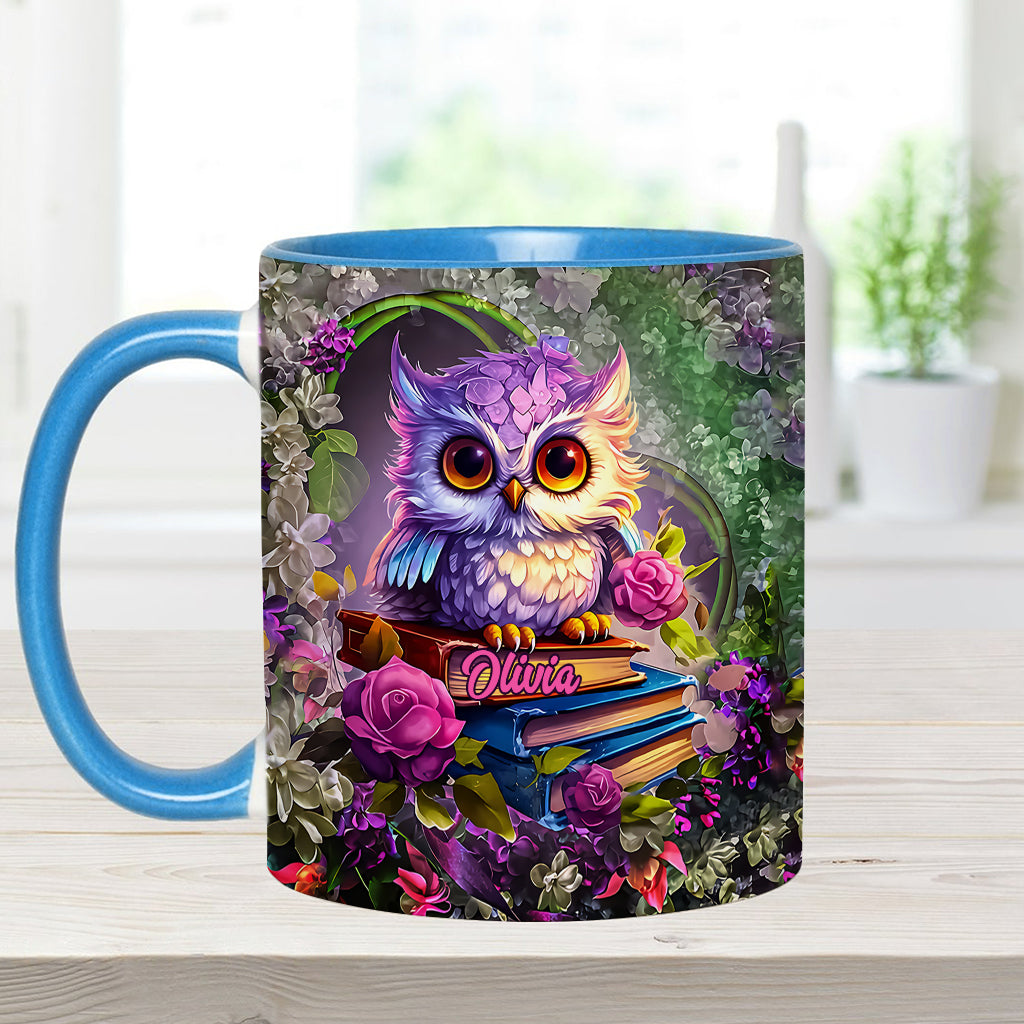 Beautiful Owl Book Lovers - Personalized Book Accent Mug
