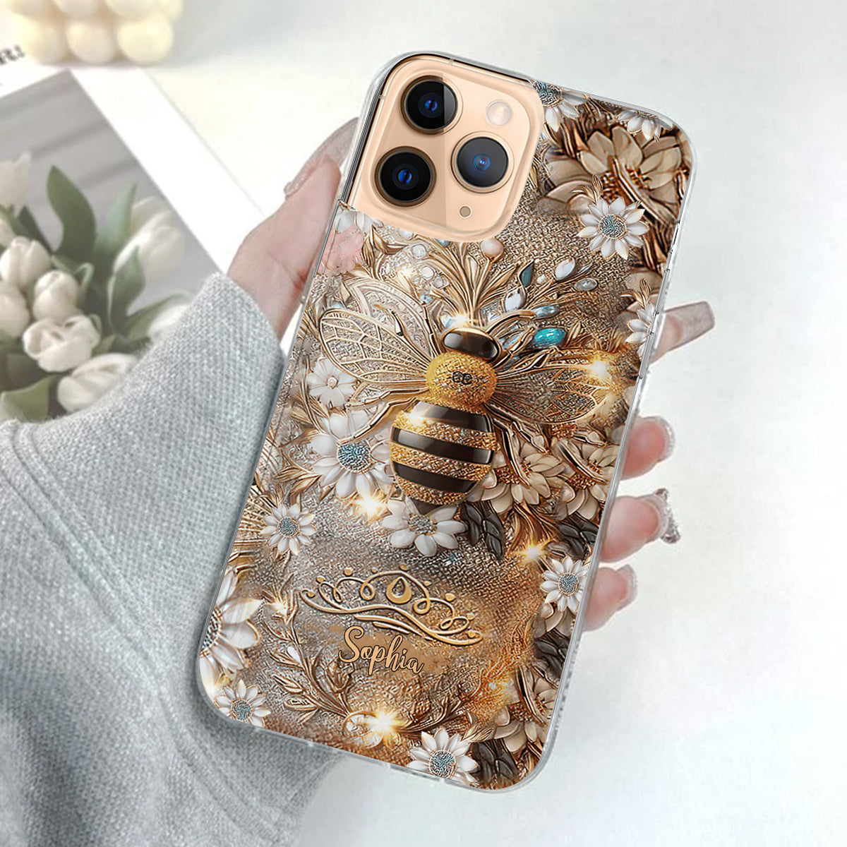 Queen Bee - Personalized Bee Clear Phone Case