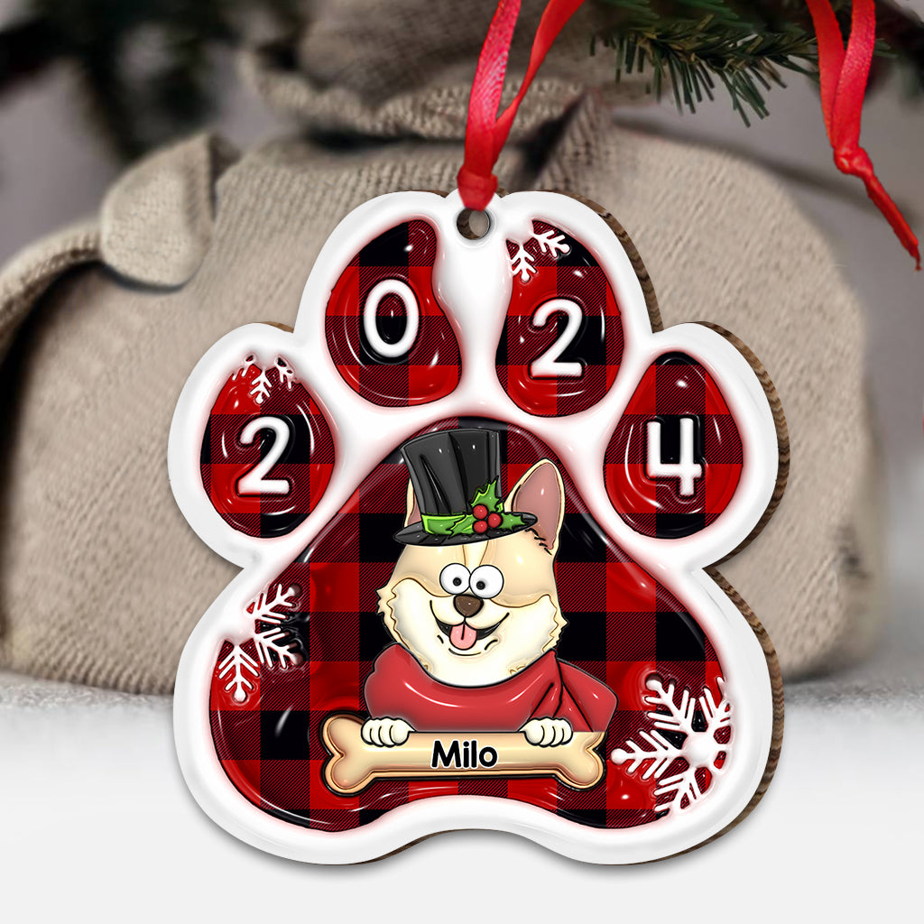 Merry Woofmas 2024 - Personalized Dog Ornament