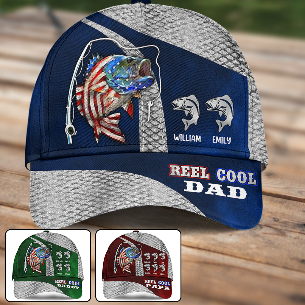 Reel Cool Dad Just Ask - Personalized Fishing Classic Cap