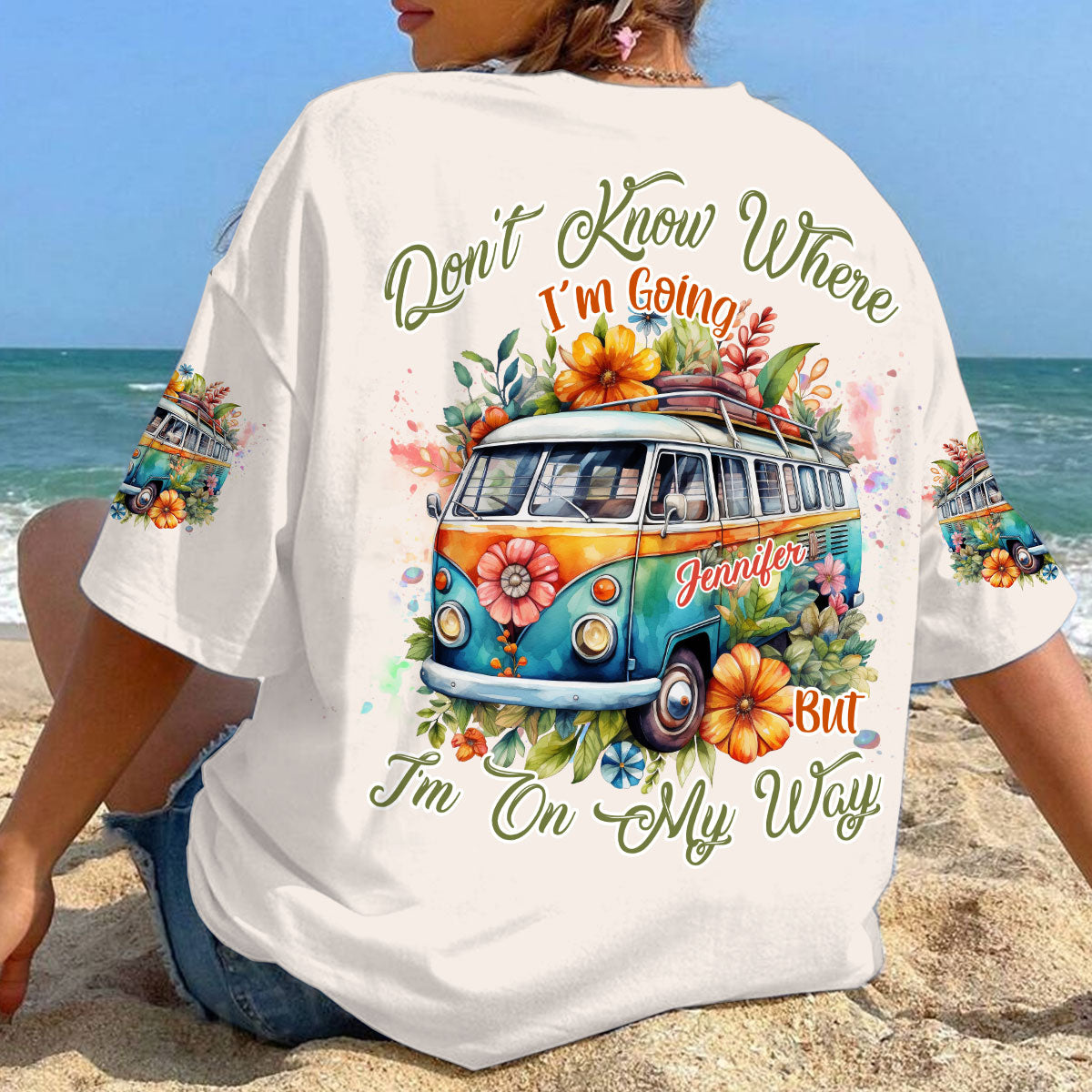 On My Way - Personalized Hippie All Over Shirt