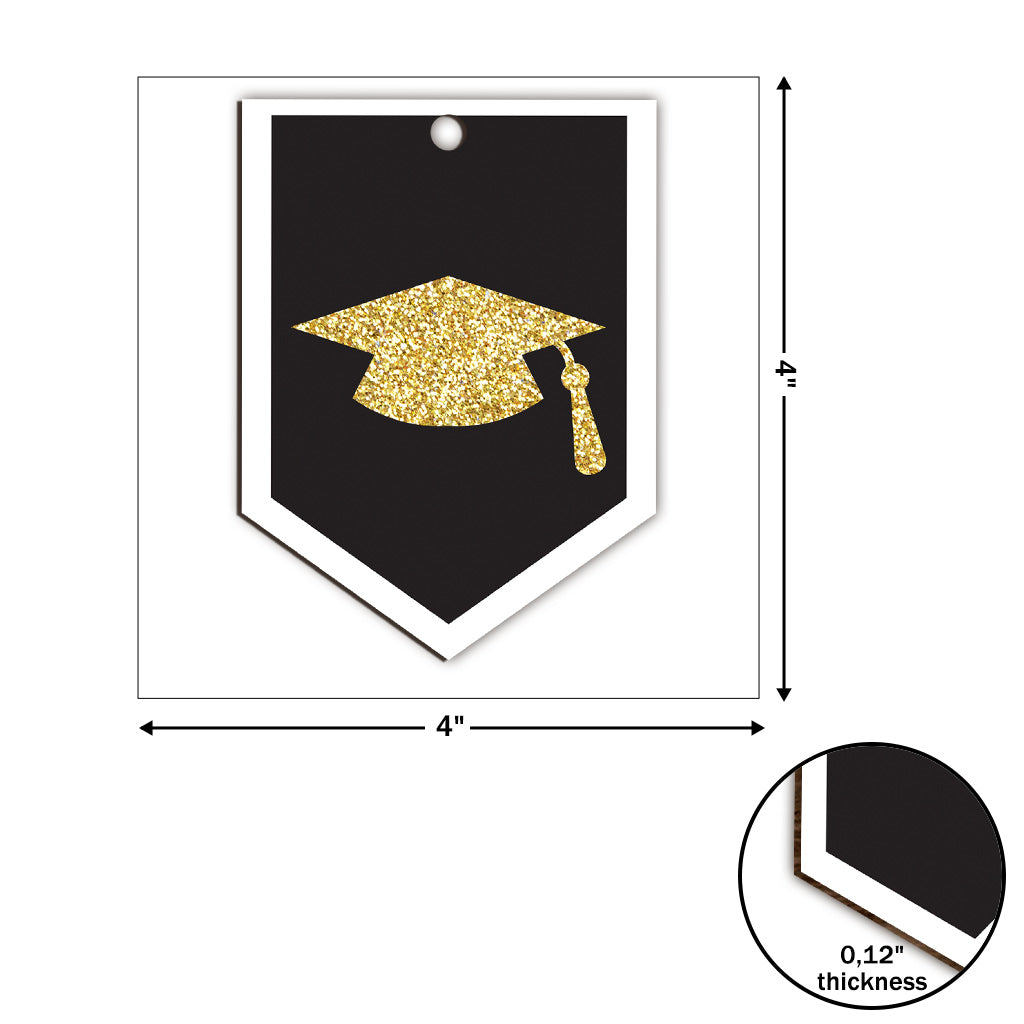 Funny Graduate Caricature - Personalized Graduation 6 Pieces Garland