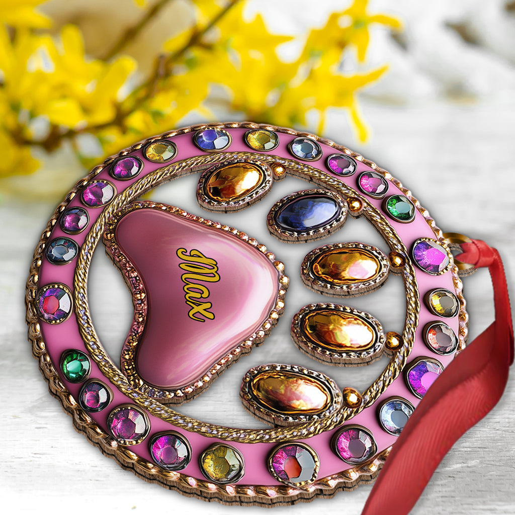 Cute Footprint - Personalized Dog Custom Shaped Ornament