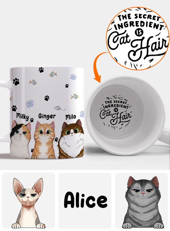 The Secret Ingredient - Personalized Cat Hidden Message Mug