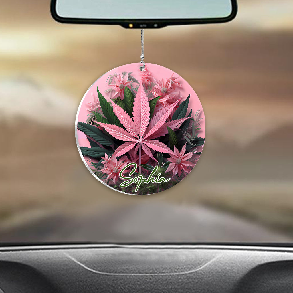 Pink In My Area - Personalized Weed Car Ornament
