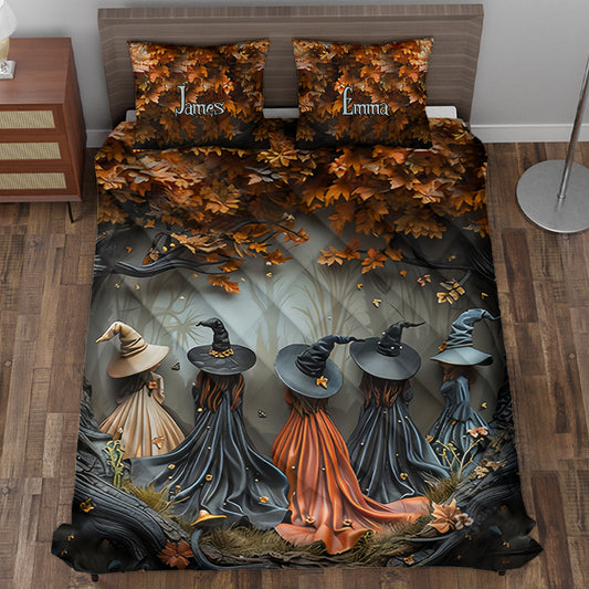 Beautiful Witch - Personalized Witch Quilt Set