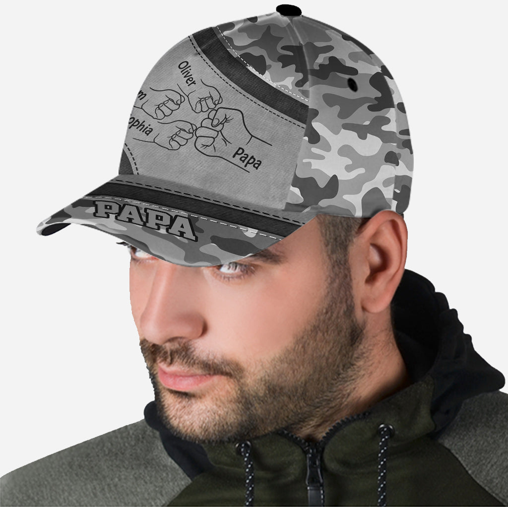 Best Dad Ever Camo Pattern - Personalized Father Classic Cap
