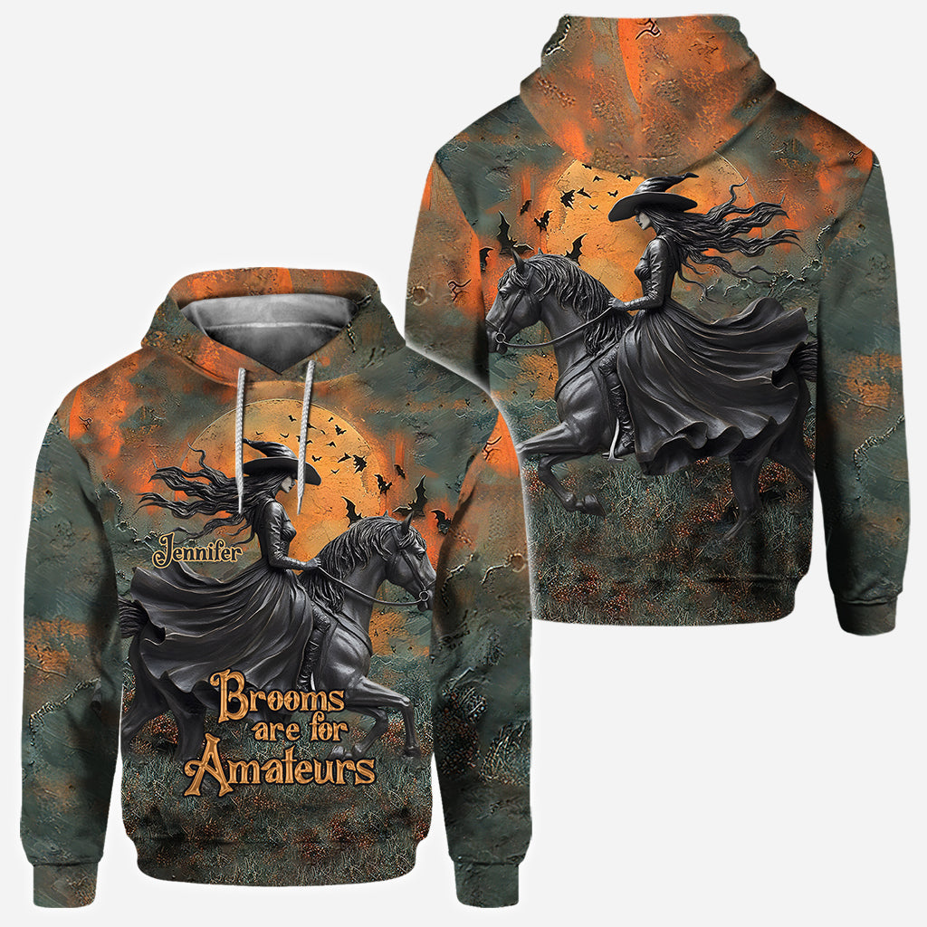 Brooms Are For Amateurs - Personalized Horse All Over Shirt