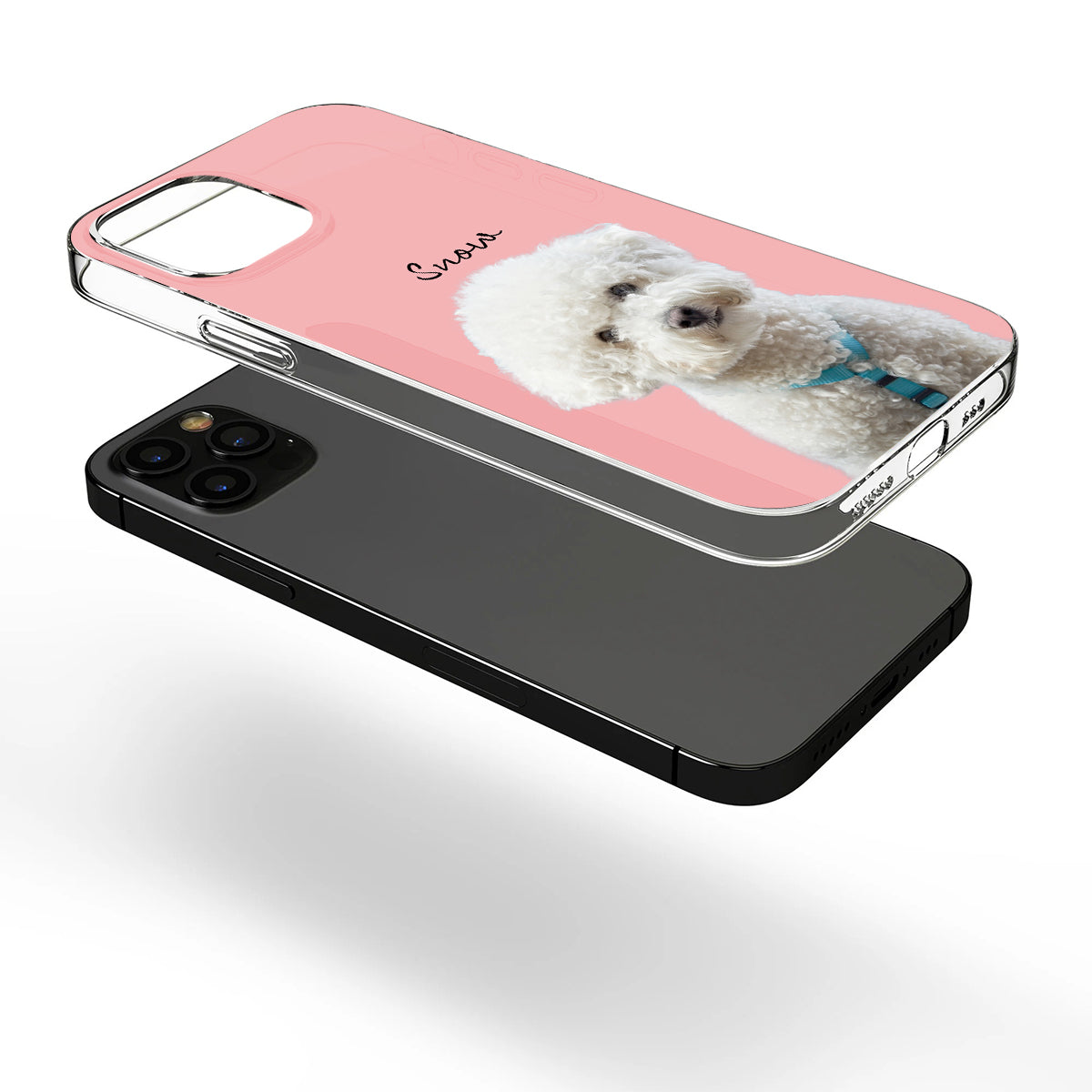 Lovely Dog Cat Pet Portrait - Personalized Dog Clear Phone Case