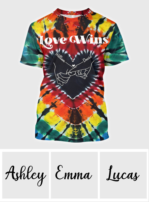 Love Wins - Personalized LGBT Support All Over Shirt