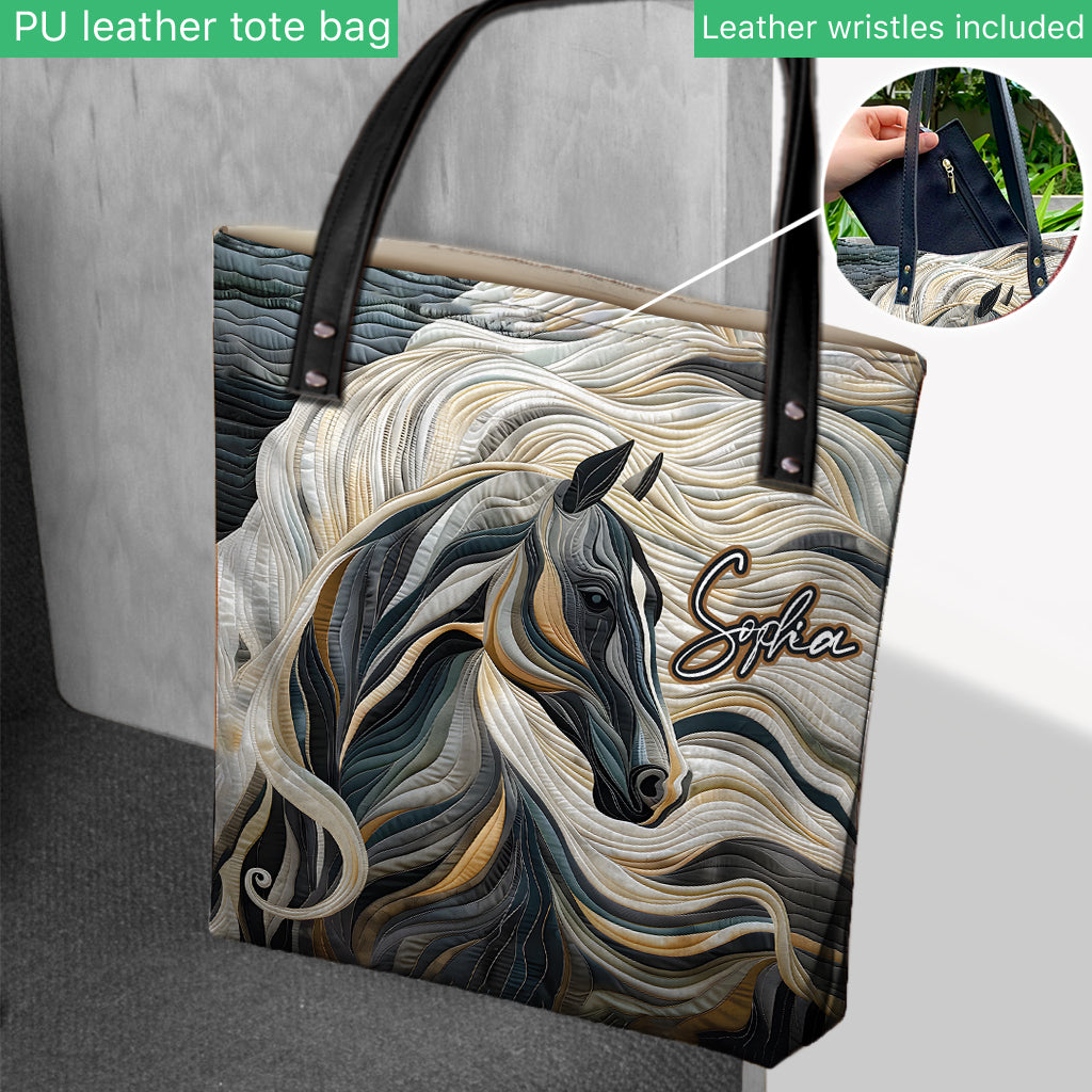 Love Horses - Personalized Horse Tote Bag