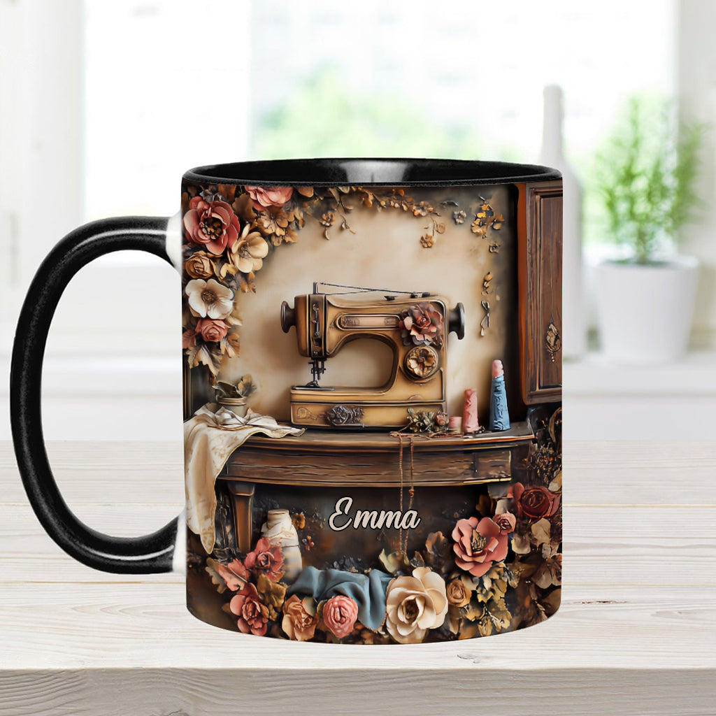 Beautiful Sewing Machine - Personalized Sewing Accent Mug