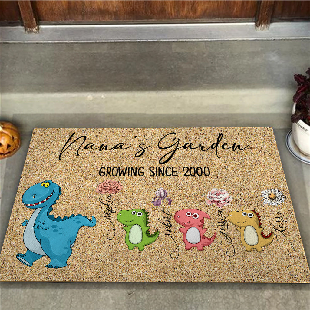 Nana's Garden Nana Saurus - Personalized Grandma Doormat