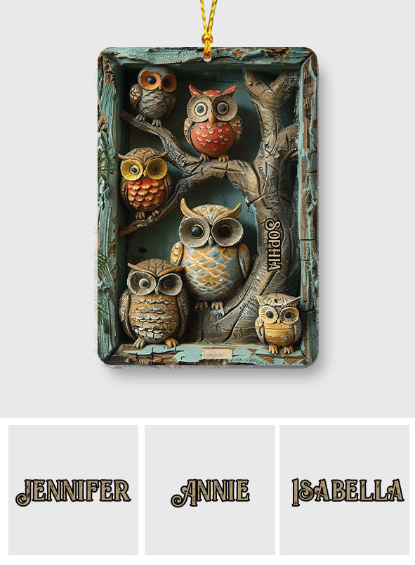 Vintage Owl - Personalized Owl Ornament