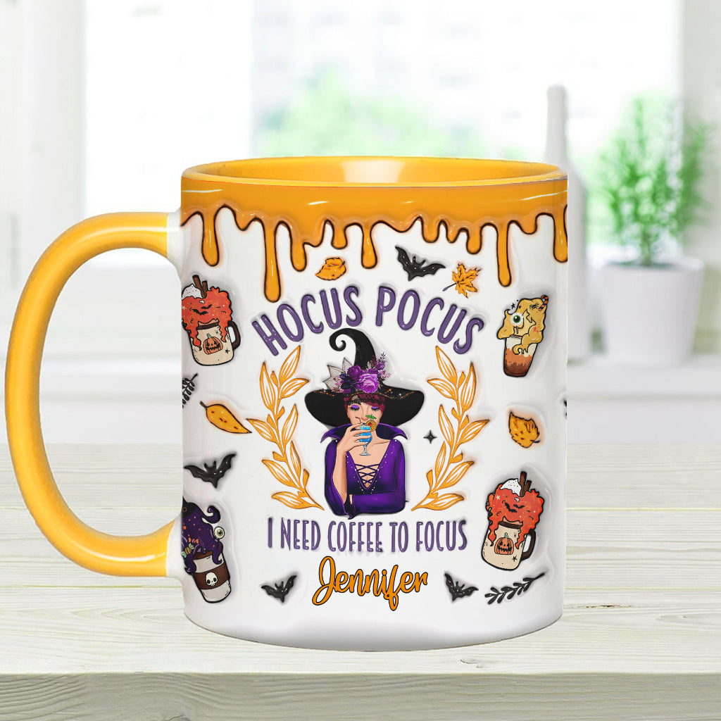 I Need Coffee - Personalized Witch Accent Mug