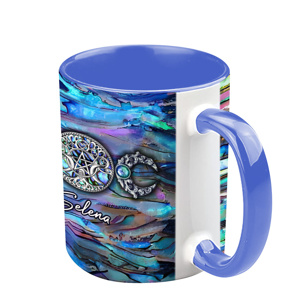 Triple Moon Beautiful Magick - Personalized Witch Accent Mug