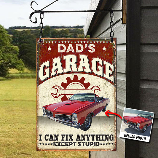 Dad's Garage - Personalized Father Rectangle Metal Sign