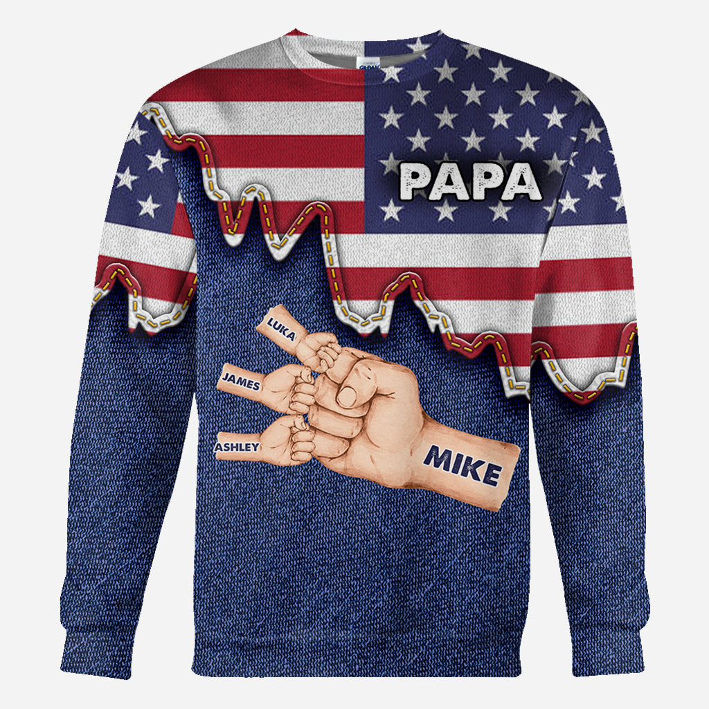 Daddy's Team - Personalized Father All Over Shirt