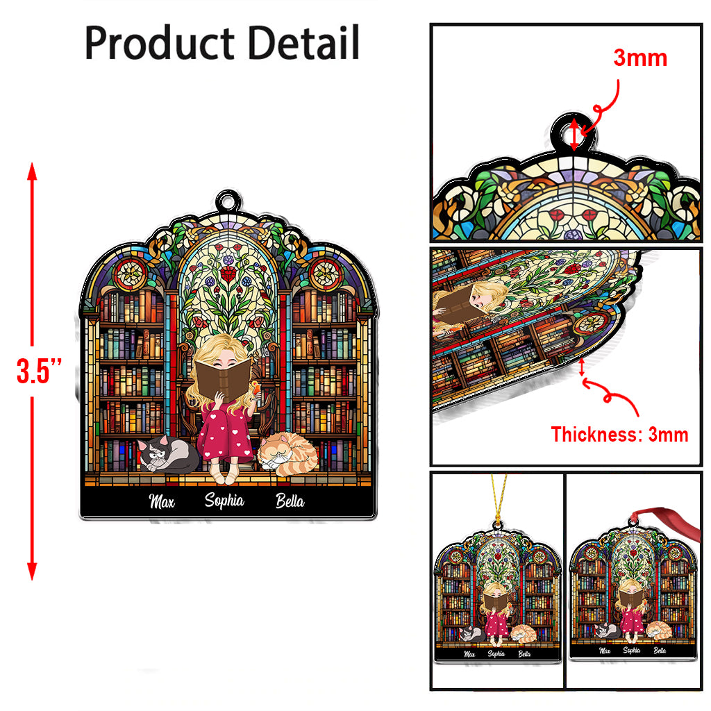 Just A Girl Who Loves Books - Personalized Book Custom Shaped Ornament