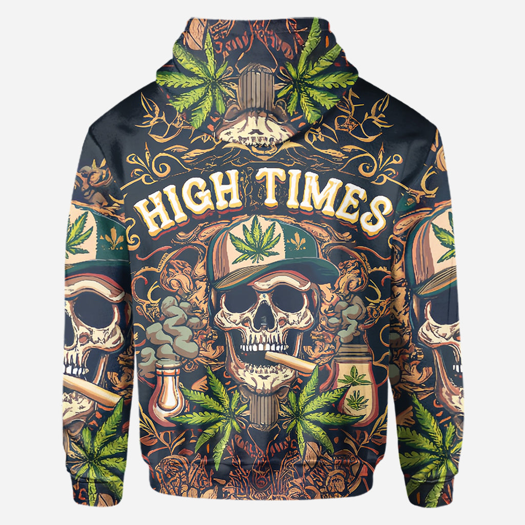 High Times Skull 420 - Personalized Weed All Over Shirt