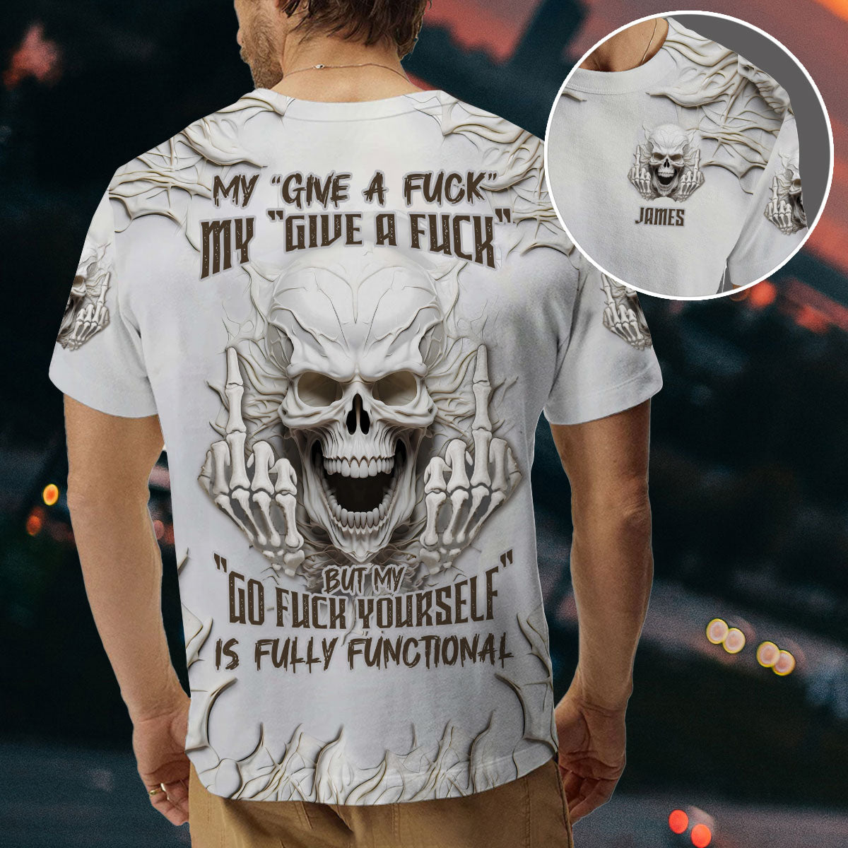 Sarcasm White Skull - Personalized Skull All Over Shirt