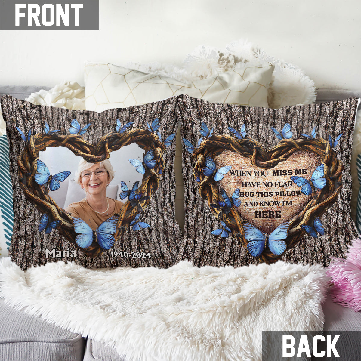 Hug This Pillow - Personalized Memorial Throw Pillow