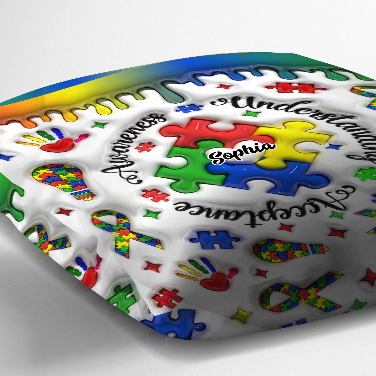 Autism Awareness - Personalized Autism Awareness Throw Pillow