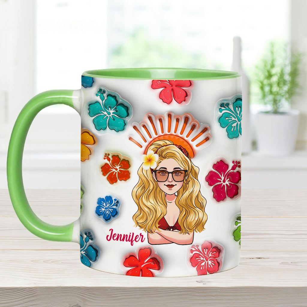 Summer Vibes - Personalized Sea Lover Accent Mug