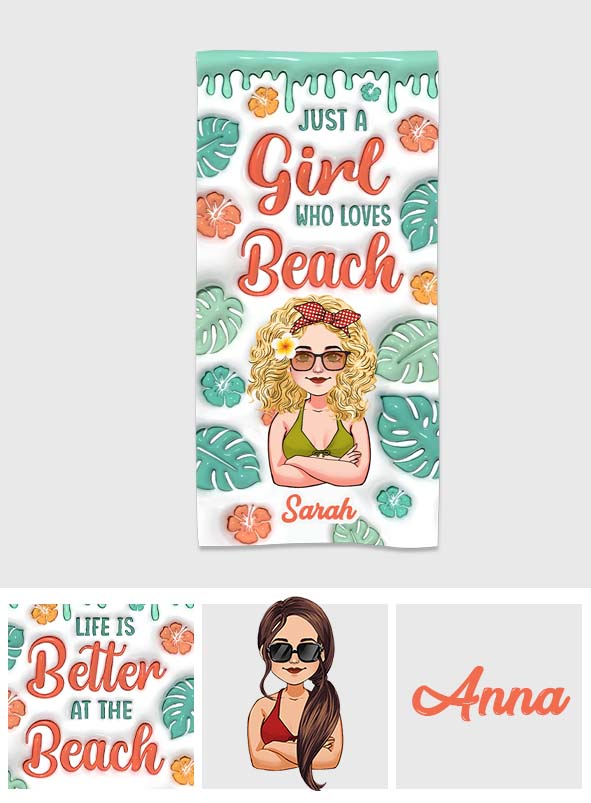Life Is Better At The Beach - Personalized Sea Lover Beach Towel
