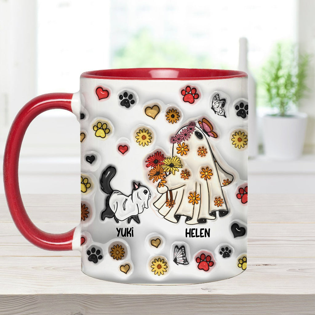Cute Ghosts - Personalized Cat Accent Mug