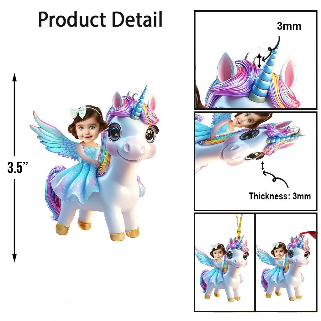 Unicorn - Personalized Kid Custom Shaped Ornament