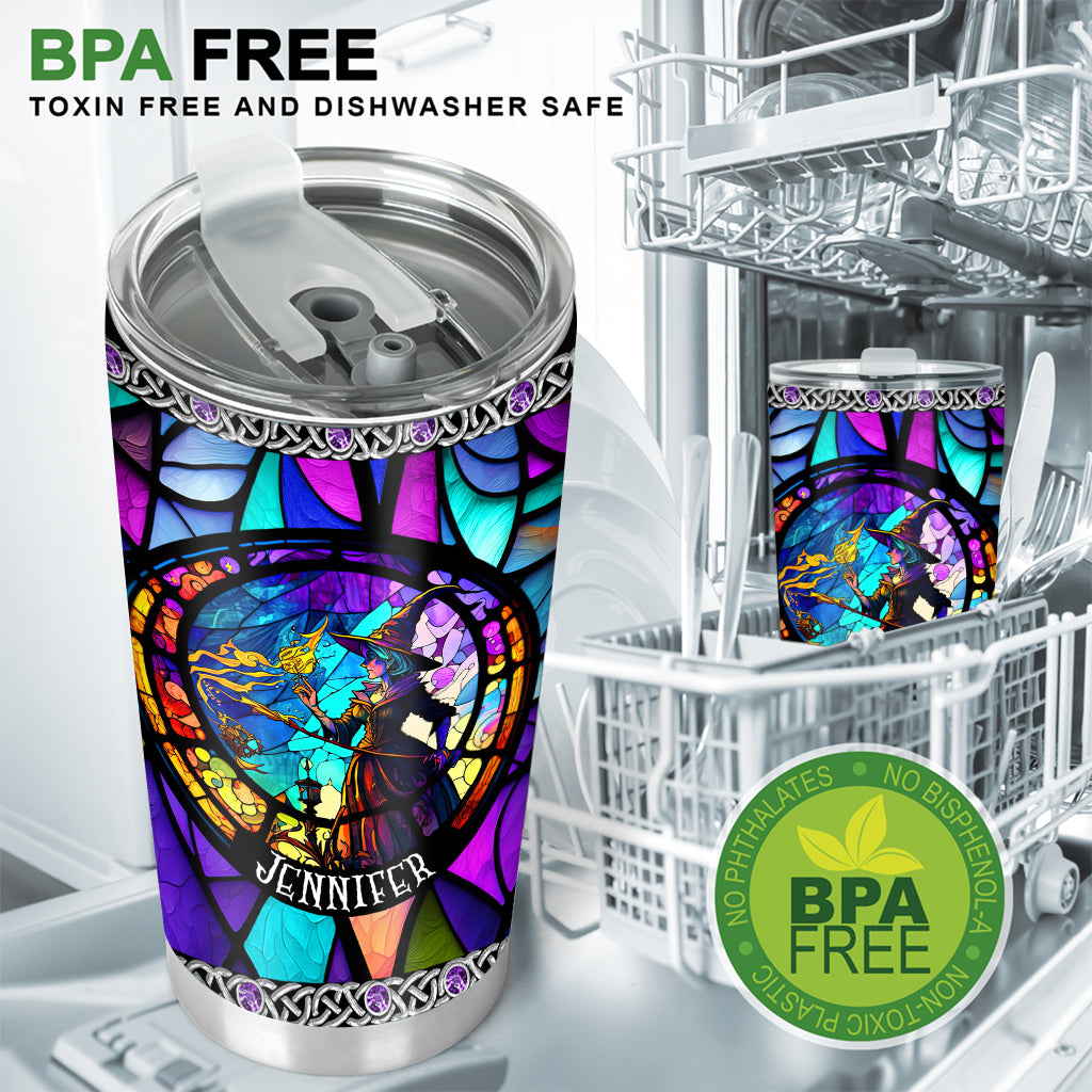 Drinkin The Moon Be Magick - Personalized Witch Tumbler