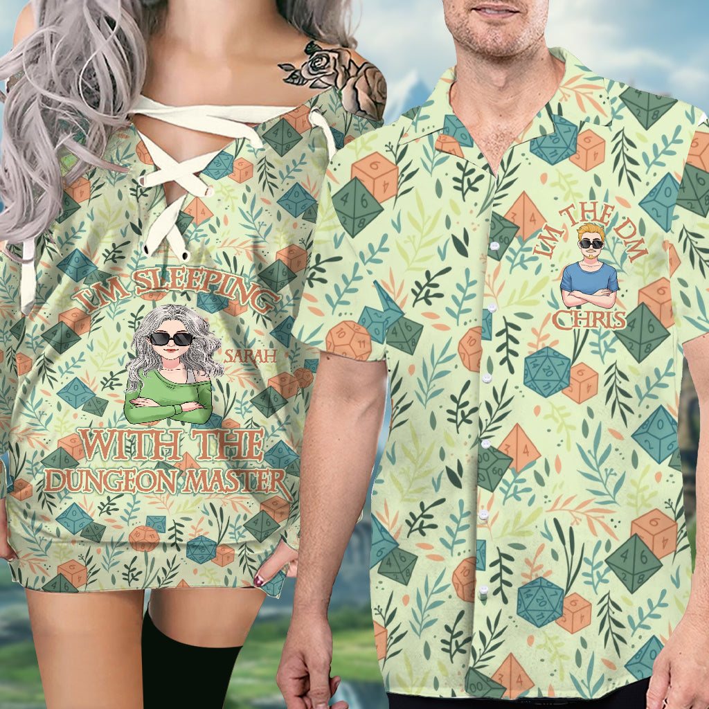 I'm Sleeping With The Dungeon Master - Personalized RPG Off Shoulder Long Sleeve Dress