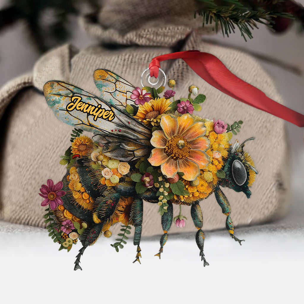 Love Bees - Personalized Bee Custom Shaped Ornament