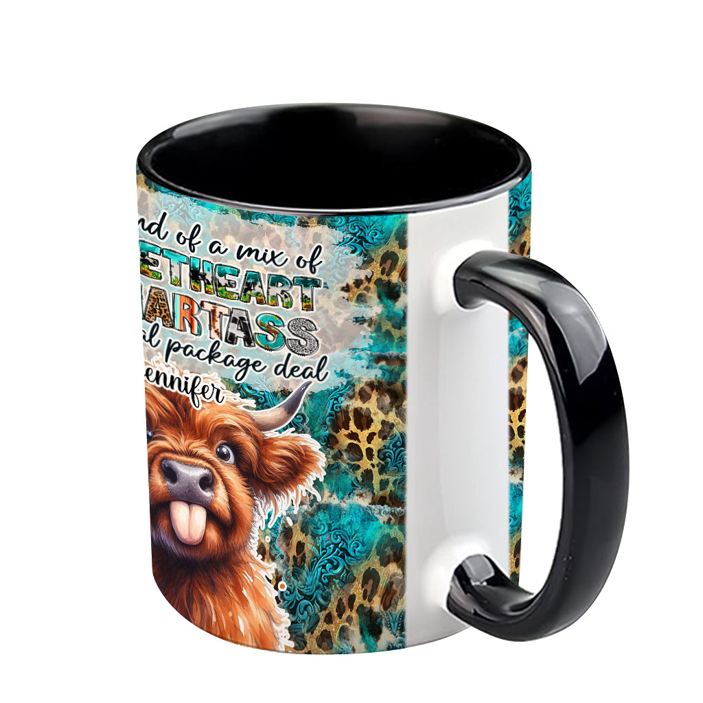 Sassy Highland Cow - Personalized Accent Mug