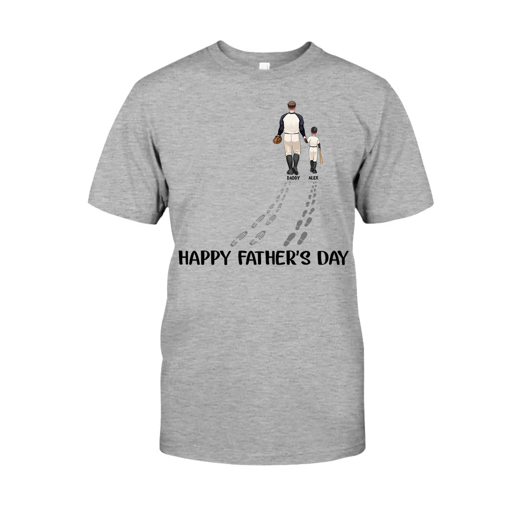 Happy Father's Day Baseball Dad - Personalized Baseball T-shirt And Hoodie