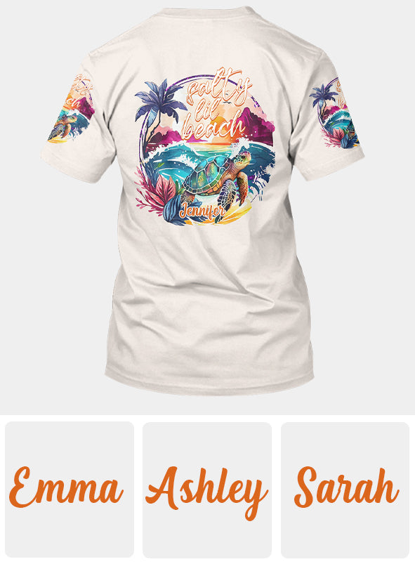 Salty Lil' Beach - Personalized Turtle All Over Shirt