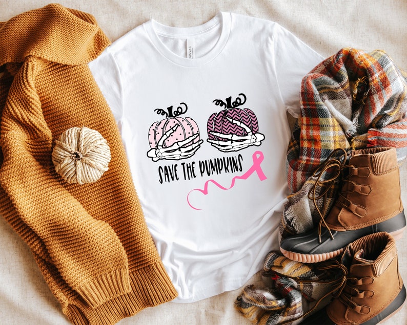 Save The Pumpkins Shirt Breast Cancer Awareness T-shirt & Hoodie 0924