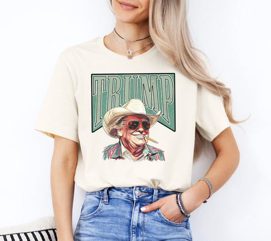 Trump Shirt Western Trump Tee Cowboy Shirt Make America Great Trump Daddy Shirt MAGA Trump President Tee Donald Trump Funny Republican Gift T-shirt & Hoodie